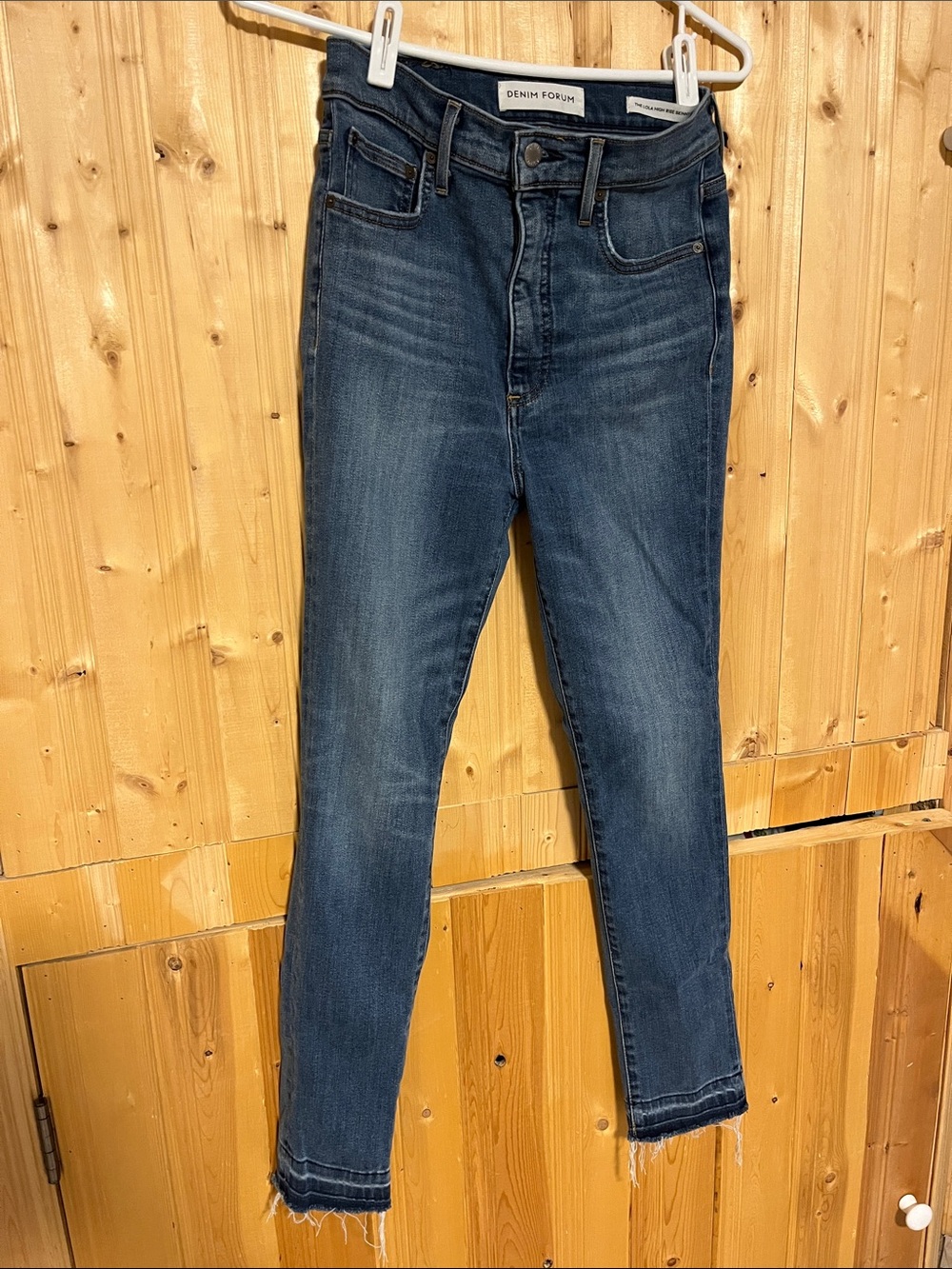 Denim Forum Women's Medium Blue High-Rise Skinny Jeans